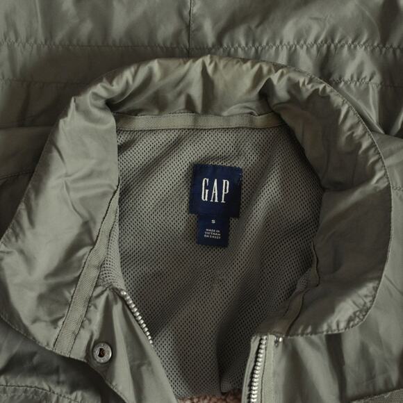 GAP Women's Army Green Rain Coat Utility Jacket Size S - Picture 6 of 10